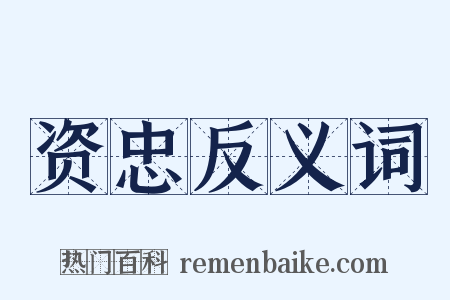 资忠反义词是什么意思的图片
